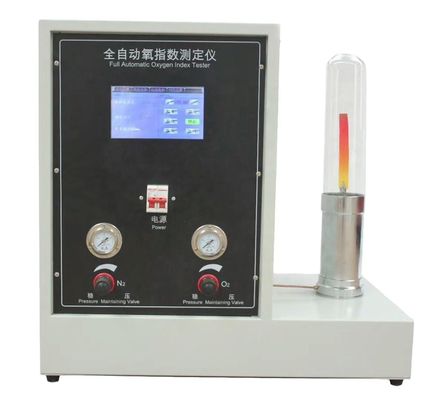 ASTM D 2863 ประเภทจอสัมผัส เครื่องทดสอบอัตโนมัติจํากัดอัตราแสดงผลออกซิเจน สําหรับเครื่องทดสอบเผายางพลาสติก